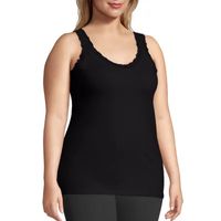 JMS by Hanes Womens Scoop Neck Sleeveless Tank Top Plus