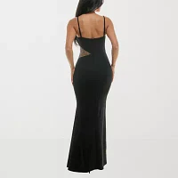 Trixxi Mesh Cut Out Womens Sleeveless Bodycon Dress Juniors