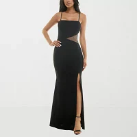 Trixxi Mesh Cut Out Womens Sleeveless Bodycon Dress Juniors