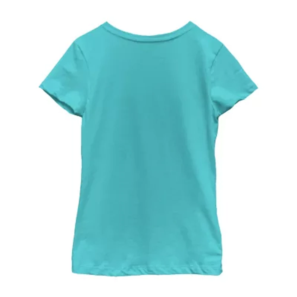 Disney Collection Little & Big Girls Crew Neck Short Sleeve Moana Graphic T-Shirt