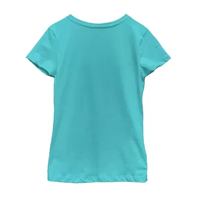 Disney Collection Little & Big Girls Crew Neck Short Sleeve Moana Graphic T-Shirt
