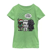 Disney Collection Little & Big Girls Crew Neck Short Sleeve Star Wars Graphic T-Shirt