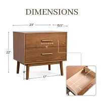 Pinner 2-Drawer Nightstand
