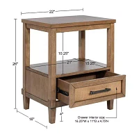 Martha Stewart 1-Drawer Nightstand