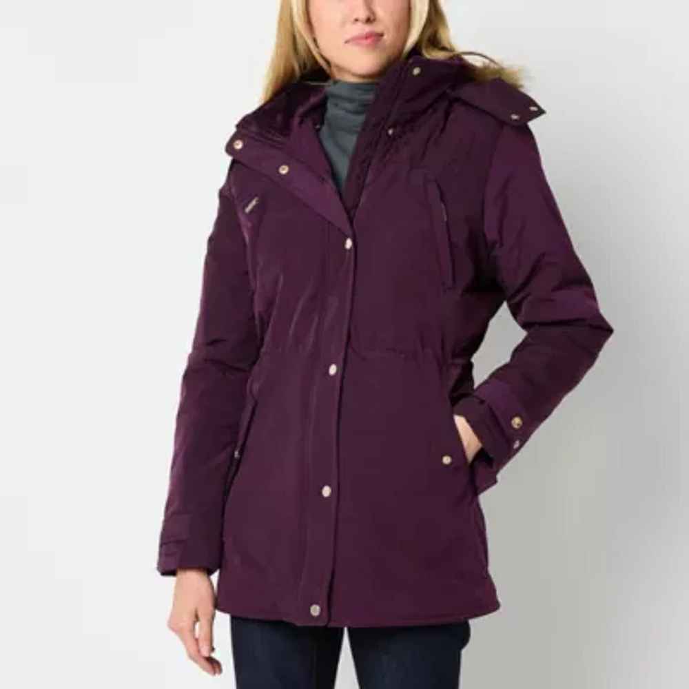 Fur Jcpenney Ana Jacket Puffer Jacket Jcpenney Womens Coats
