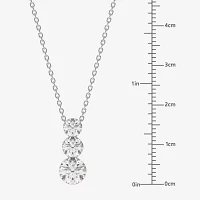 Floating Diamonds (F / Vs2) Womens CT. T.W. Lab Grown White Diamond 14K White Gold Round Pendant Necklaces
