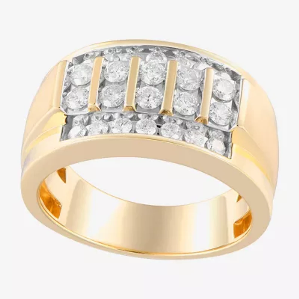 Mens CT. T.W. Natural White Diamond 10K Gold Fashion Ring