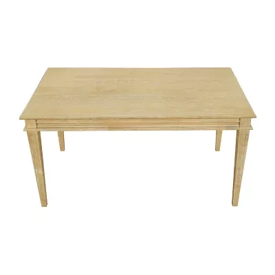 Martha Stewart Bella Rectangular Wood-Top Dining Table