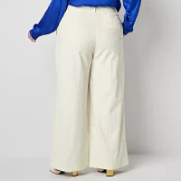 Worthington Womens Wide Leg Palazzo Pant-Plus