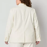 Worthington Womens Regular Fit Blazer-Plus