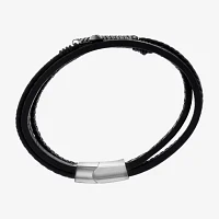 Mens Stainless Steel Cord Bracelet