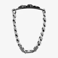 Stainless Steel 8 / Inch Solid Curb Chain Bracelet