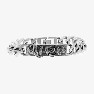 Stainless Steel 8 / Inch Solid Curb Chain Bracelet