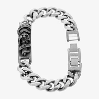 Stainless Steel 8 / Inch Solid Curb Chain Bracelet