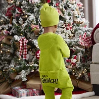 Baby Unisex Dr. Seuss Grinch Fleece Long Sleeve Matching Family One Piece Pajama