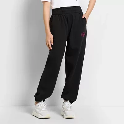 PUMA Big Girls Cuffed Fleece Jogger Pant