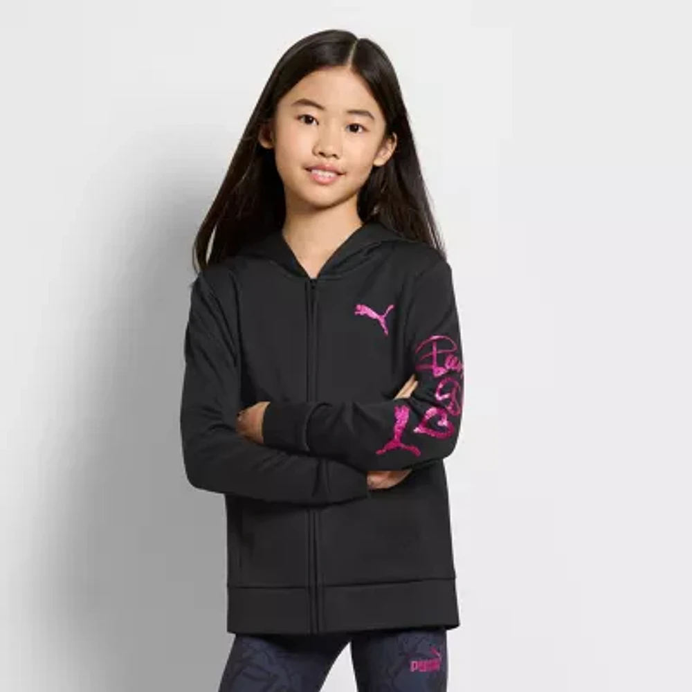 PUMA Big Girls Fleece Zipper Hoodie