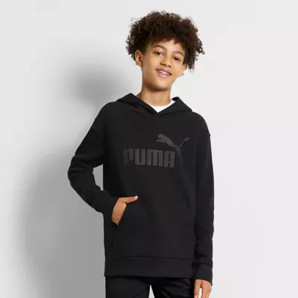 PUMA Big Boys Hooded Long Sleeve Graphic T-Shirt