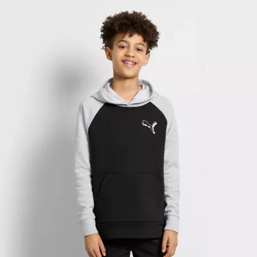 PUMA Big Boys Long Sleeve Fleece Hoodie