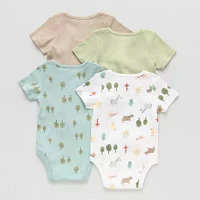 Okie Dokie Baby Unisex 4-pc. Crew Neck Short Sleeve Bodysuit