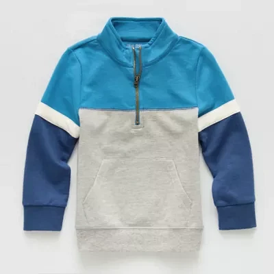 Okie Dokie Toddler & Little Boys Long Sleeve Quarter-Zip Pullover