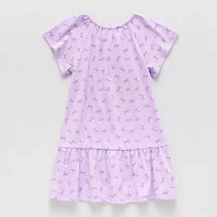 Okie Dokie Toddler & Little Girls Short Sleeve Drop Waist Dress