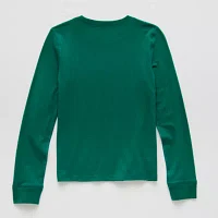 Thereabouts Little & Big Girls Adaptive Round Neck Long Sleeve Graphic T-Shirt