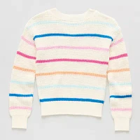 Thereabouts Little & Big Girls V Neck Long Sleeve Pullover Sweater