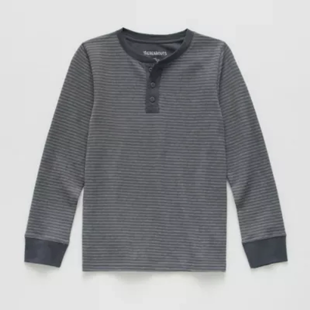 Thereabouts Little & Big Boys Henley Neck Long Sleeve Thermal Top