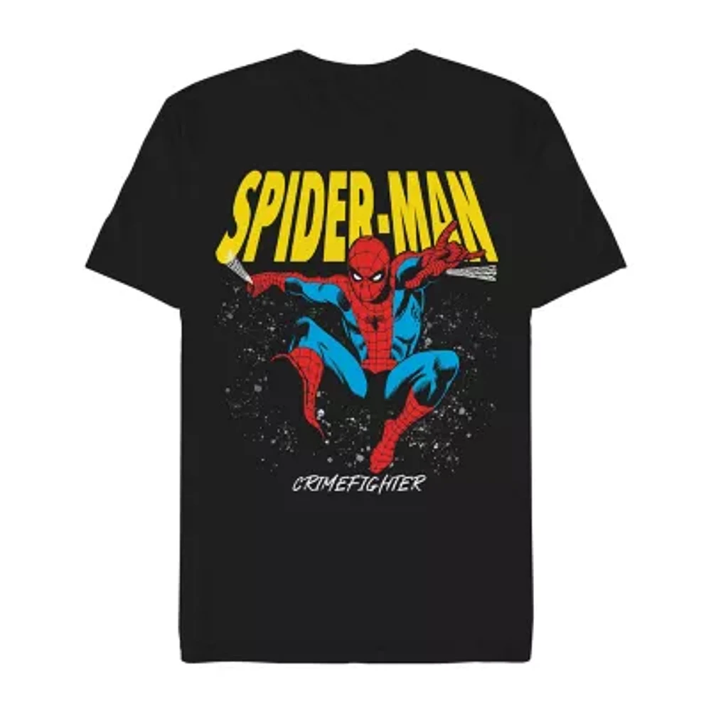 Mens Short Sleeve Spiderman Graphic T-Shirt
