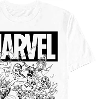 Novelty Mens Crew Neck Short Sleeve Regular Fit Marvel Graphic T-Shirt