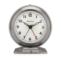 Westclox Silver Metal Alarm Clock