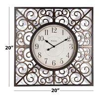 Westclox 20” Stylish Scrolling Detail Wall Clock