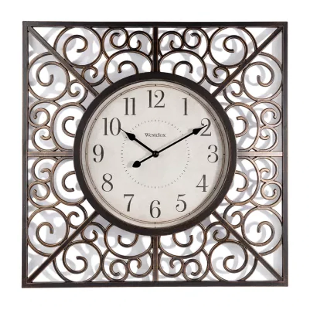 Westclox 20” Stylish Scrolling Detail Wall Clock