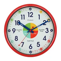 Westclox 12" Time Teacher Silent/Non-Ticking Wall Clock