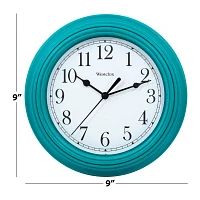 Westclox 9" Teal Round Simplicity Wall Clock