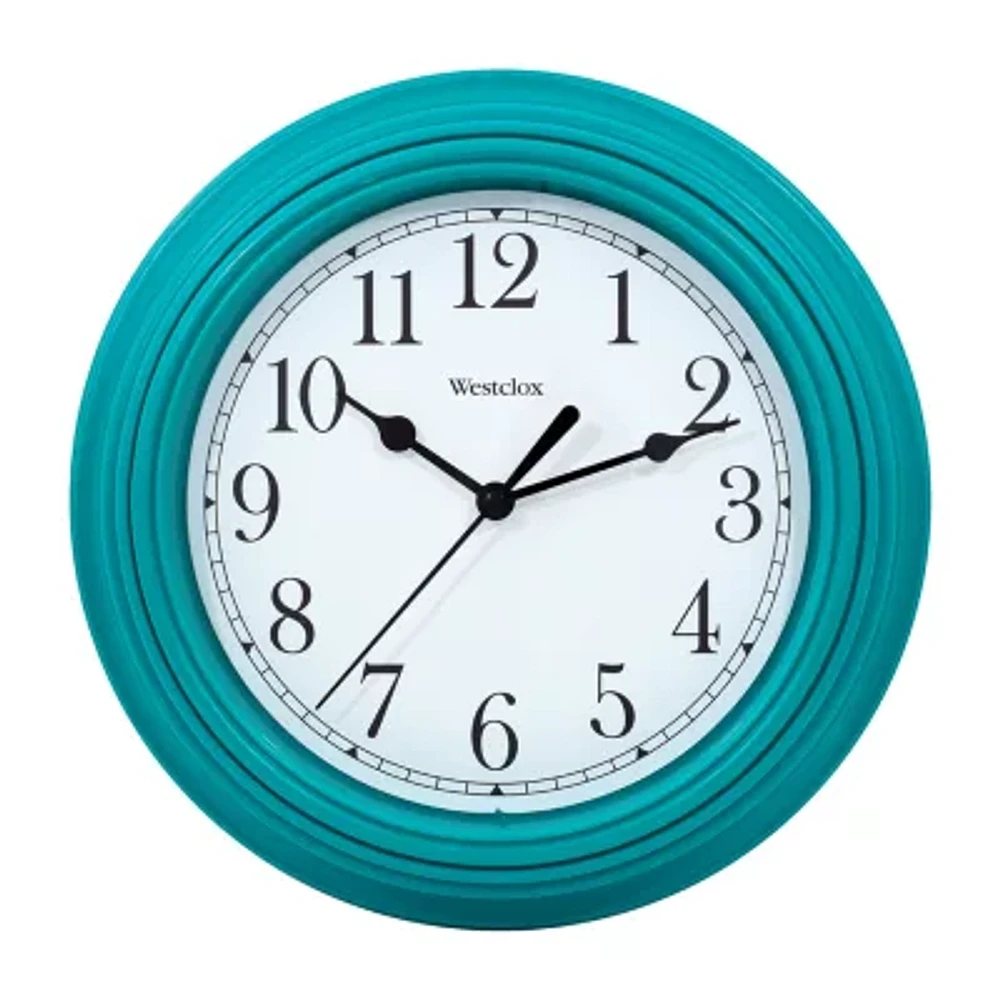 Westclox 9" Teal Round Simplicity Wall Clock