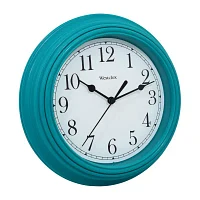 Westclox 9" Teal Round Simplicity Wall Clock