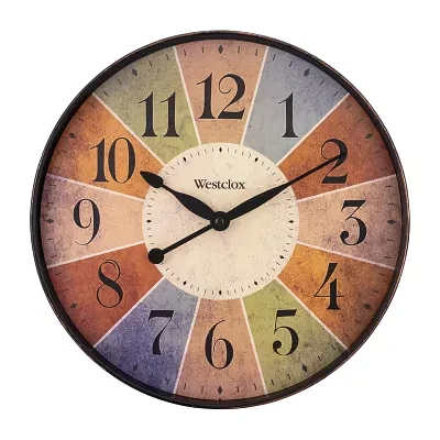 Westclox 12" Round Multi Color Analog Wall Clock