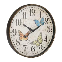 Westclox 12" Round Butterfly Wall Clock