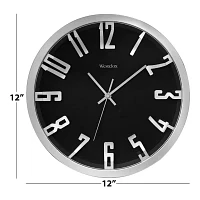 Westclox 12" Modern Silver Color Analog Wall Clock