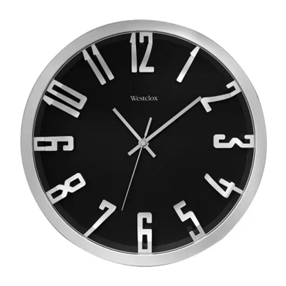 Westclox 12" Modern Silver Color Analog Wall Clock