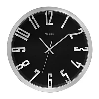 Westclox 12" Modern Silver Color Analog Wall Clock