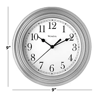 Westclox 9" Silver Round Analog Wall Clock