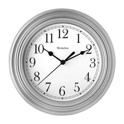 Westclox 9" Silver Round Analog Wall Clock