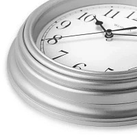 Westclox 9" Silver Round Analog Wall Clock