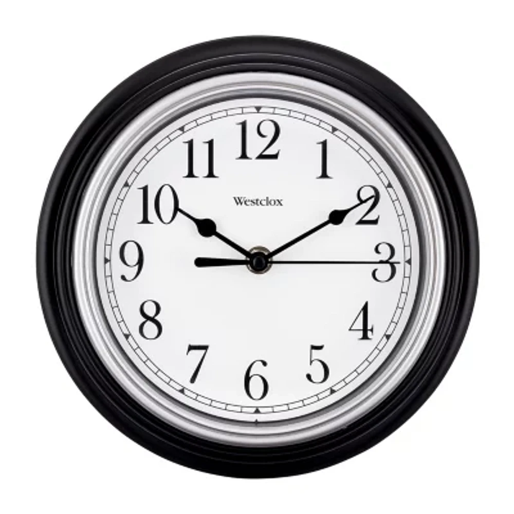 Westclox 9" Black Round Analog Wall Clock