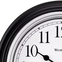 Westclox 9" Black Round Analog Wall Clock