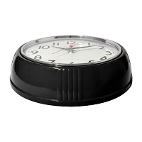 Westclox 9.5" Retro Black Analog Wall Clock