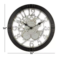 Westclox 16" Bronze Gears Analog Wall Clock